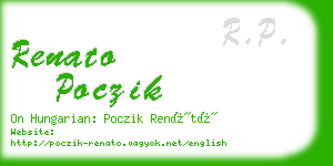 renato poczik business card